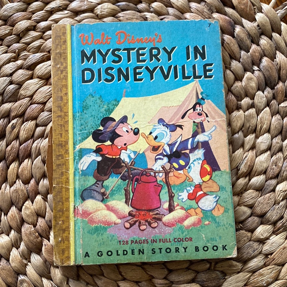 Disney Mystery in Disneyville Golden Book by Simon Schuster Vintage Hardcover
